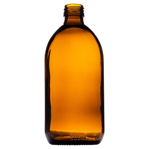 500ml Round Medicine Liquid Glass Bottle